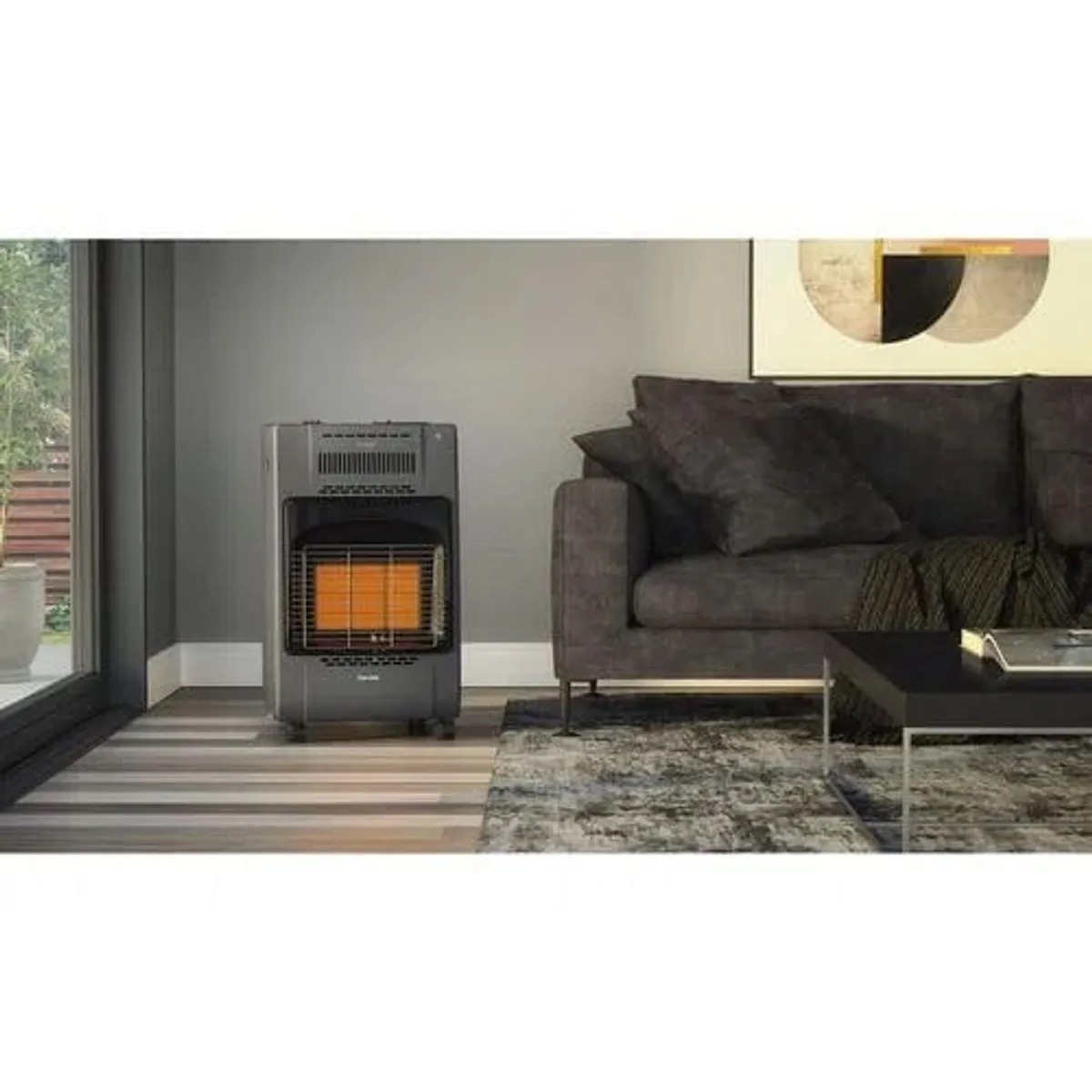 Estufa Hibrída Fensa 5-15kg Eléctrica Y Gas Fel 1500 H Negra - Imagen 5