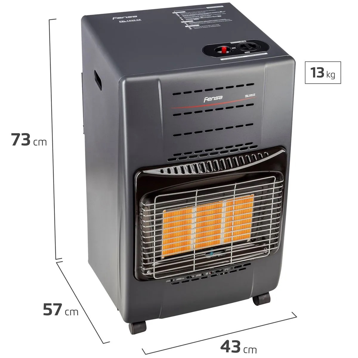 Estufa a Gas Fensa 11-15Kg 4Kw con 3 Niveles de Potencia FEL 1440 - Imagen 3