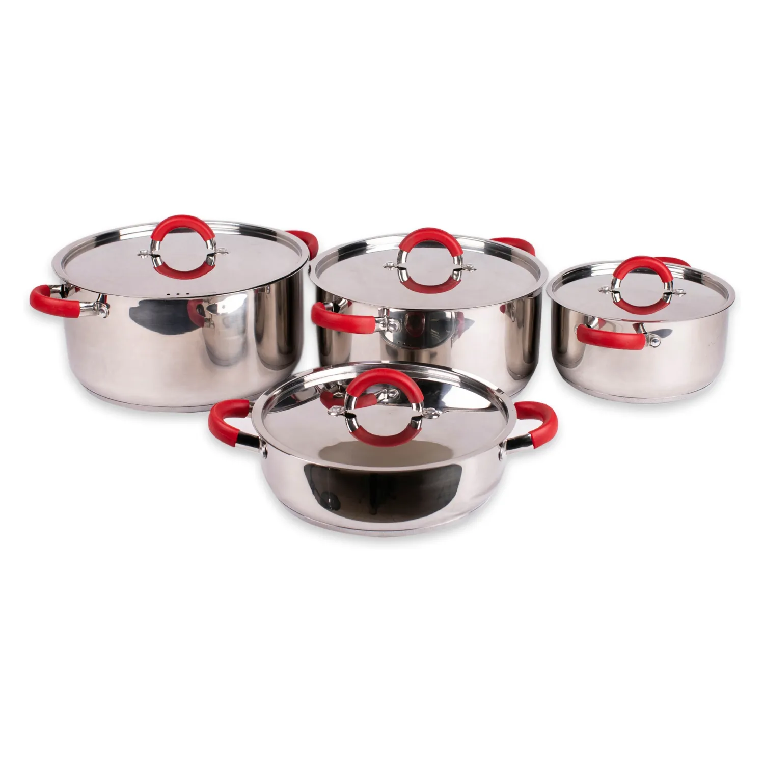 Batería de Cocina Acero Inoxidable Nizza 8 Piezas Doral