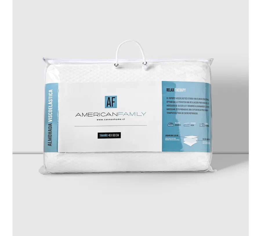 Almohada Viscoelastica Con Memory AF Cannon 60x40 Blanco - Imagen 2