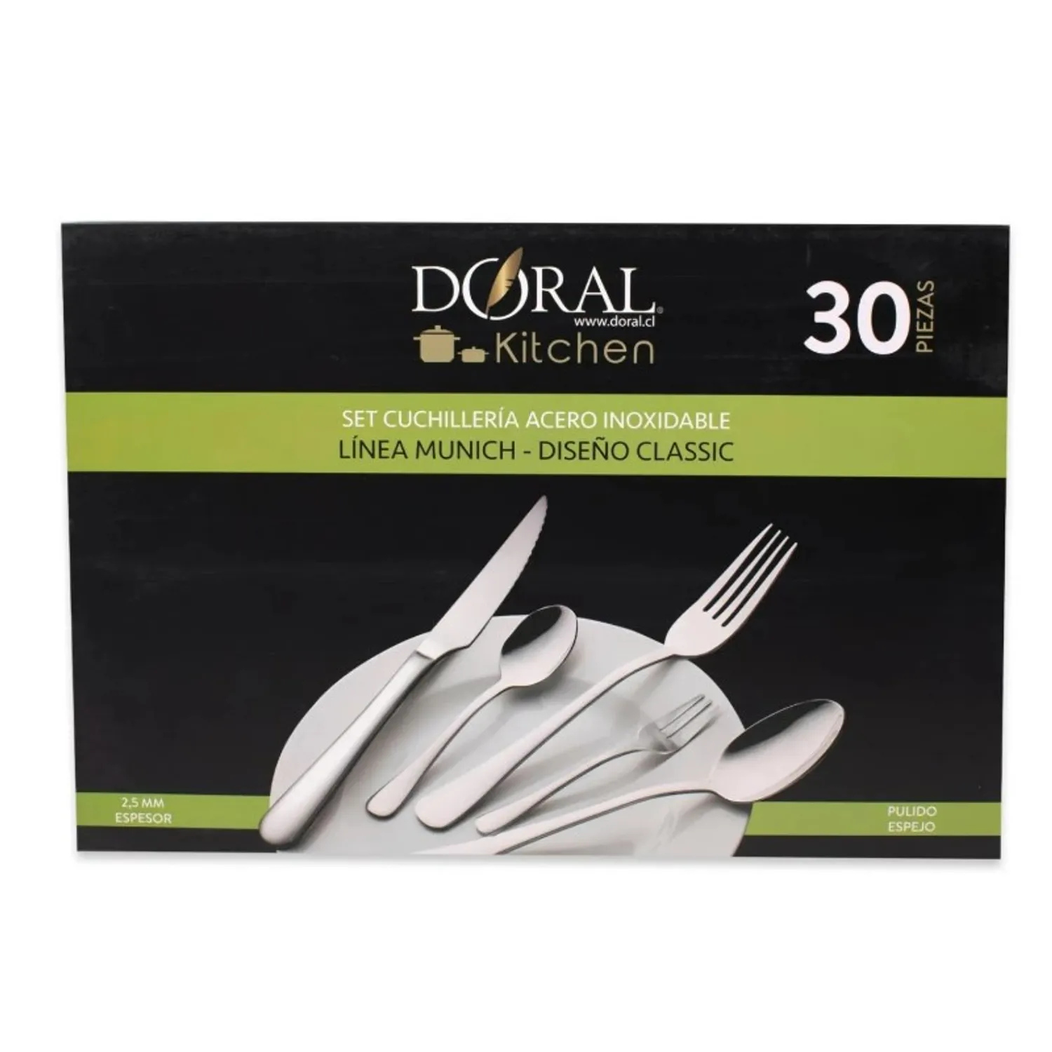Set Cuchilleria Munich 30 Pzs Clasica Color Plateado - Imagen 3